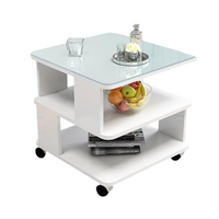 Thumbnail for Coffee Table Side Table with Wheels