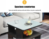Thumbnail for Coffee Table Side Table with Wheels