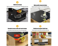 Thumbnail for Coffee Table Side Table with Wheels