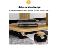 Thumbnail for Coffee Table Side Table with Wheels