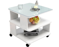 Thumbnail for Coffee Table Side Table with Wheels