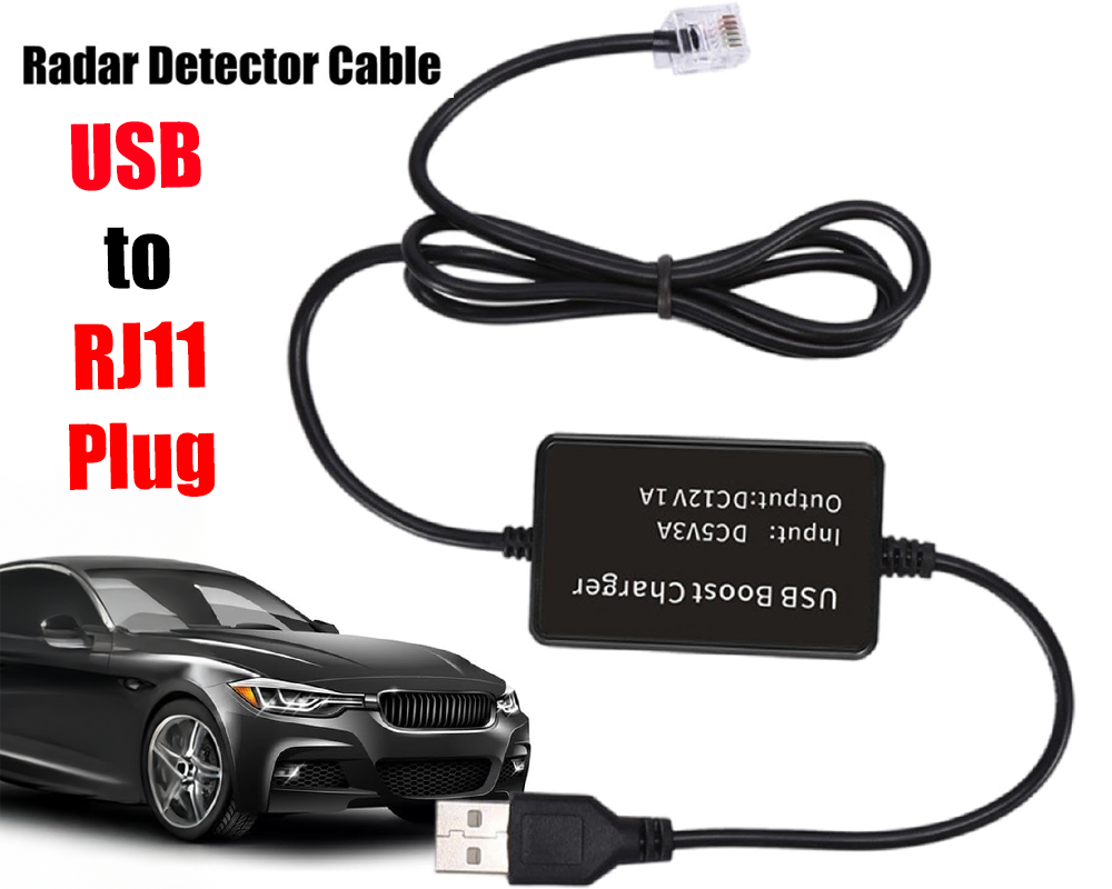 USB Radar Power Cable for Escort, Beltronic, V1 & Uniden Radar Detectors
