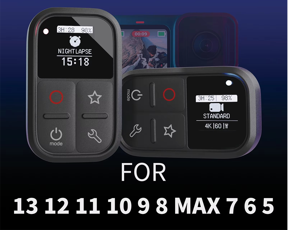 Wireless Remote Control GoPro Hero 12/11/10/9/8/Max Camera