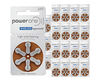 Thumbnail for Power one P312 size 312 Hearing Aid Batteries 60 Pack