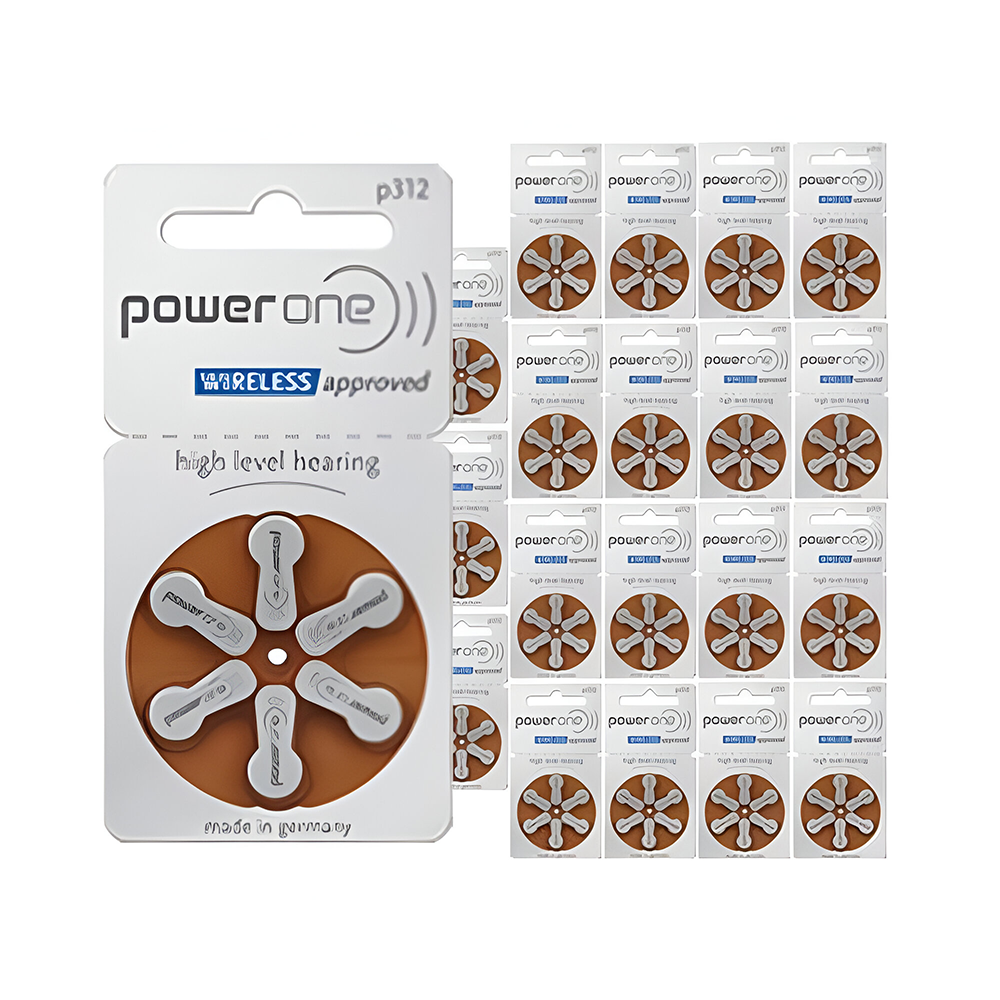 Power one P312 size 312 Hearing Aid Batteries 60 Pack