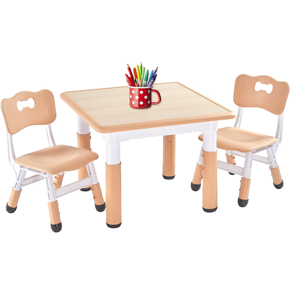 Kids table and chair set in classroom environment