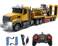 Thumbnail for RC Truck with Trailer – Remote Control RC Truck Construction Toy