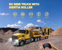 Thumbnail for RC Truck with Trailer – Remote Control RC Truck Construction Toy