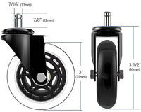 Thumbnail for Office Chair Caster Wheels Set