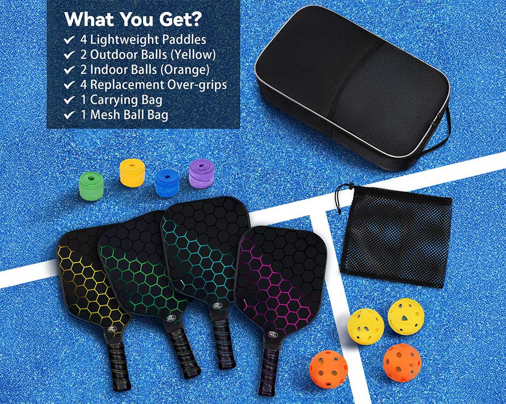Pickleball Paddles and Ball Set