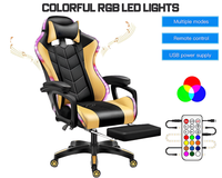Thumbnail for Gaming Chair - Gaming Chair with Foot Rest RGB Light