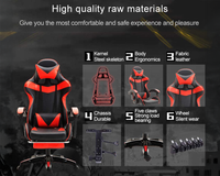Thumbnail for Gaming Chair - Gaming Chair with Foot Rest RGB Light