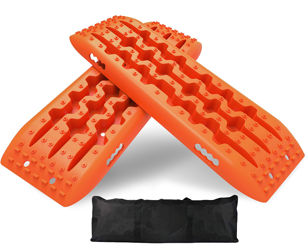 Recovery tracks with reinforced edges and handles