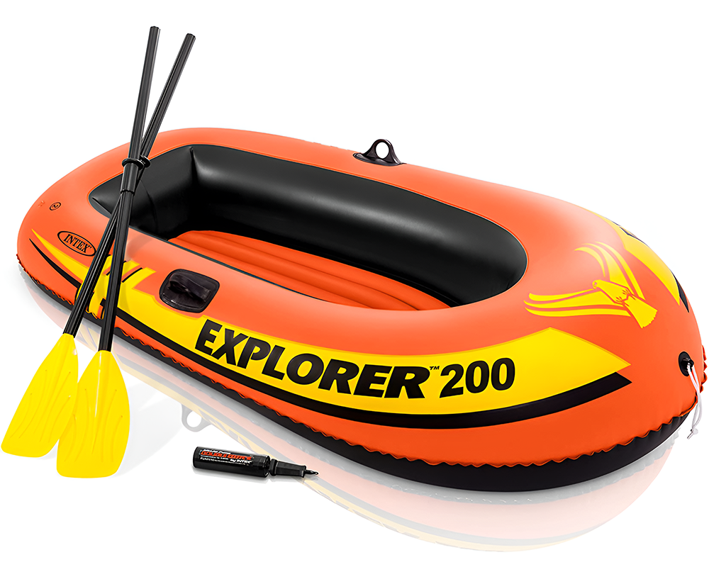 Kayak boat used for fishing and water fun