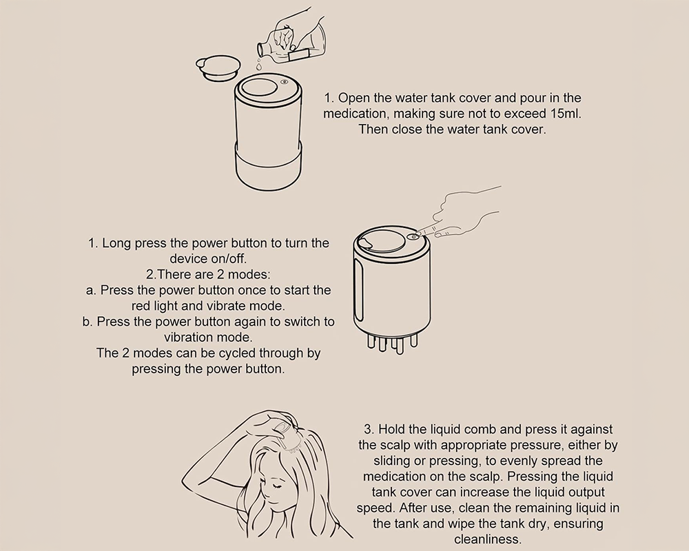massager on scalp