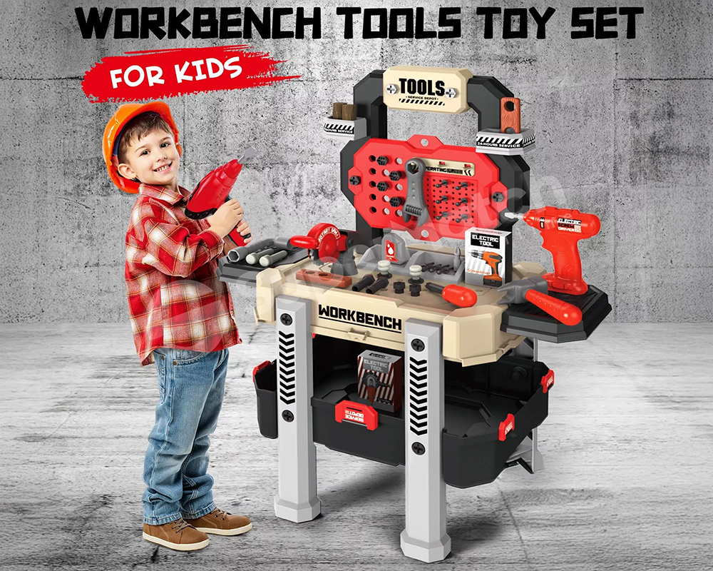 Kids Work Bench Construction Tool Toys Set