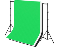 Thumbnail for Photography Background Stand with 3 Backdrops Kit