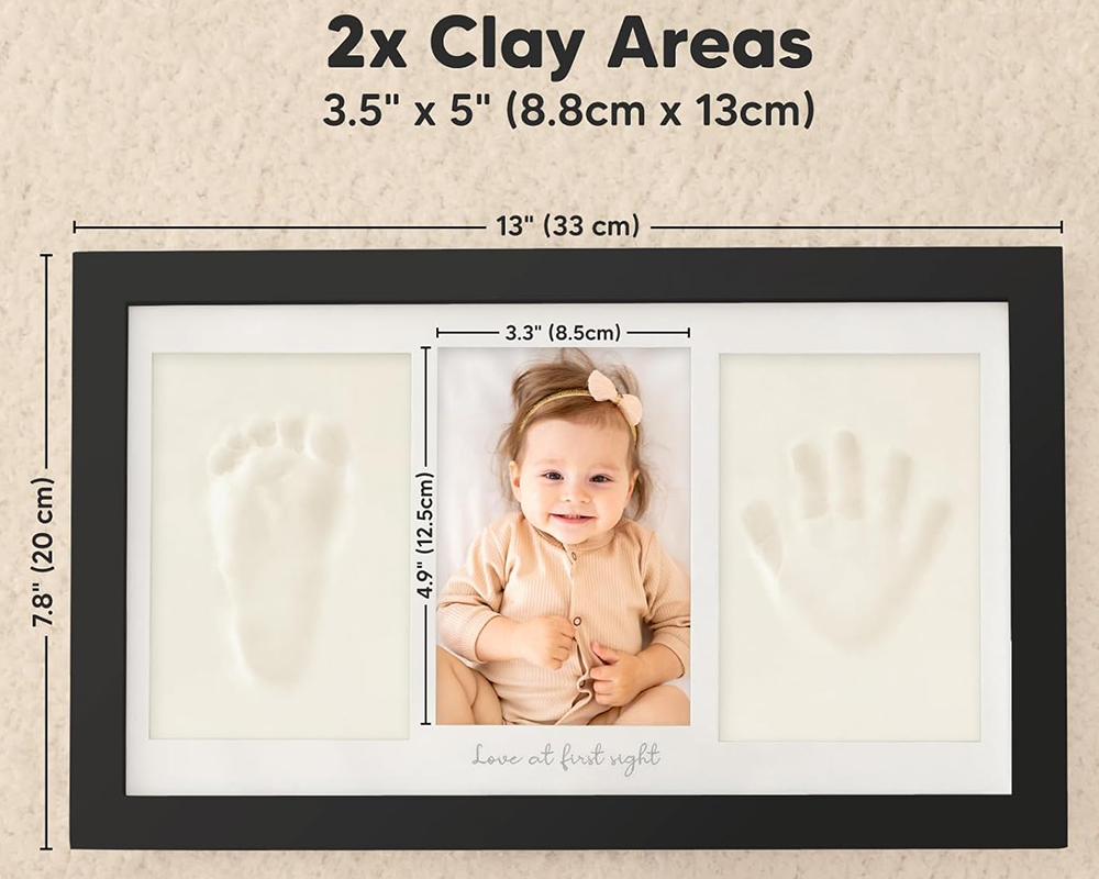 Baby Footprint & Handprint Keepsake Frame – NZ DIY Clay Kit