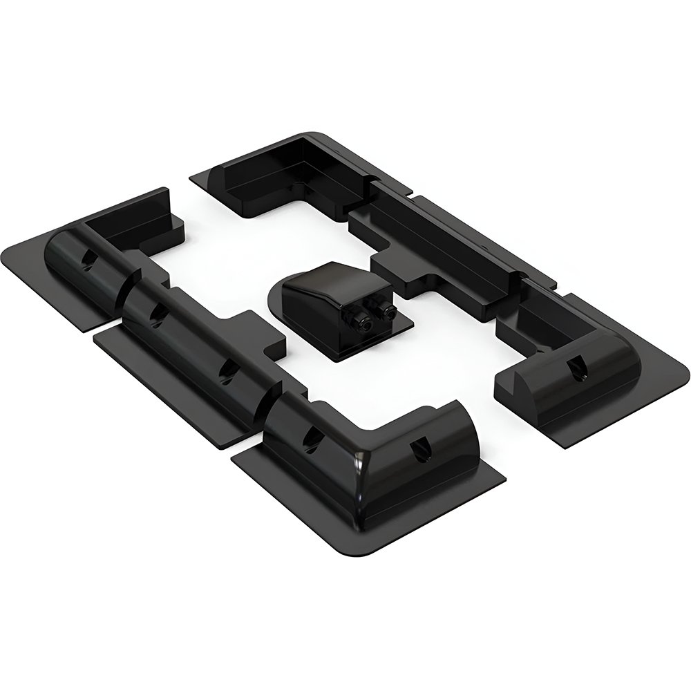 Solar panel mounting kit packaged with parts