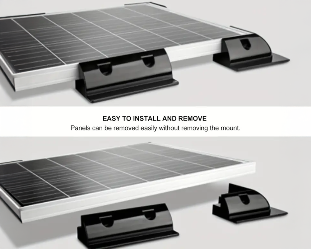 Solar panel mounting kit showing side brackets