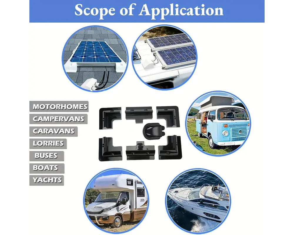 Junction box included in solar panel mounting kit
