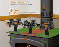 Thumbnail for Stove Fan Heat Powered Stove Fan