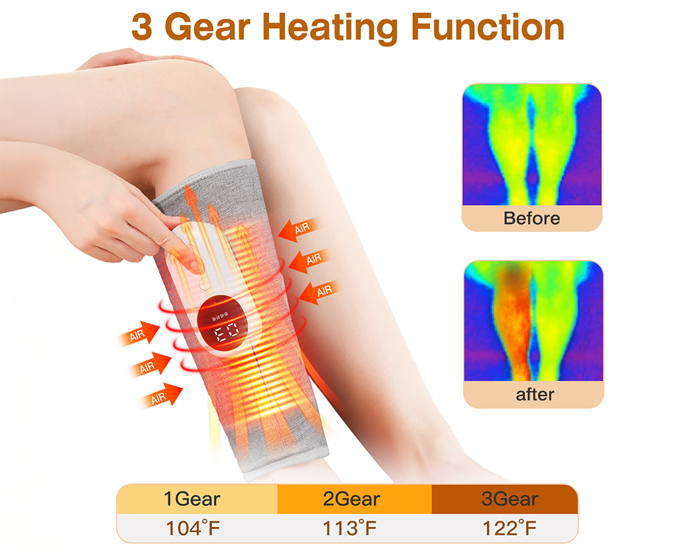 Leg Massager Calf Air Compression Heated Massage