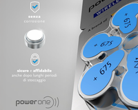 Thumbnail for PowerOne P675 size 675 Hearing Aid Batteries 60 Pack