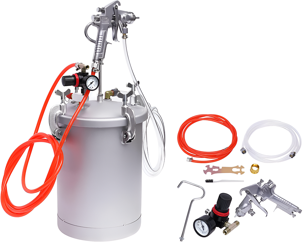 Paint pressure tank ready for industrial use