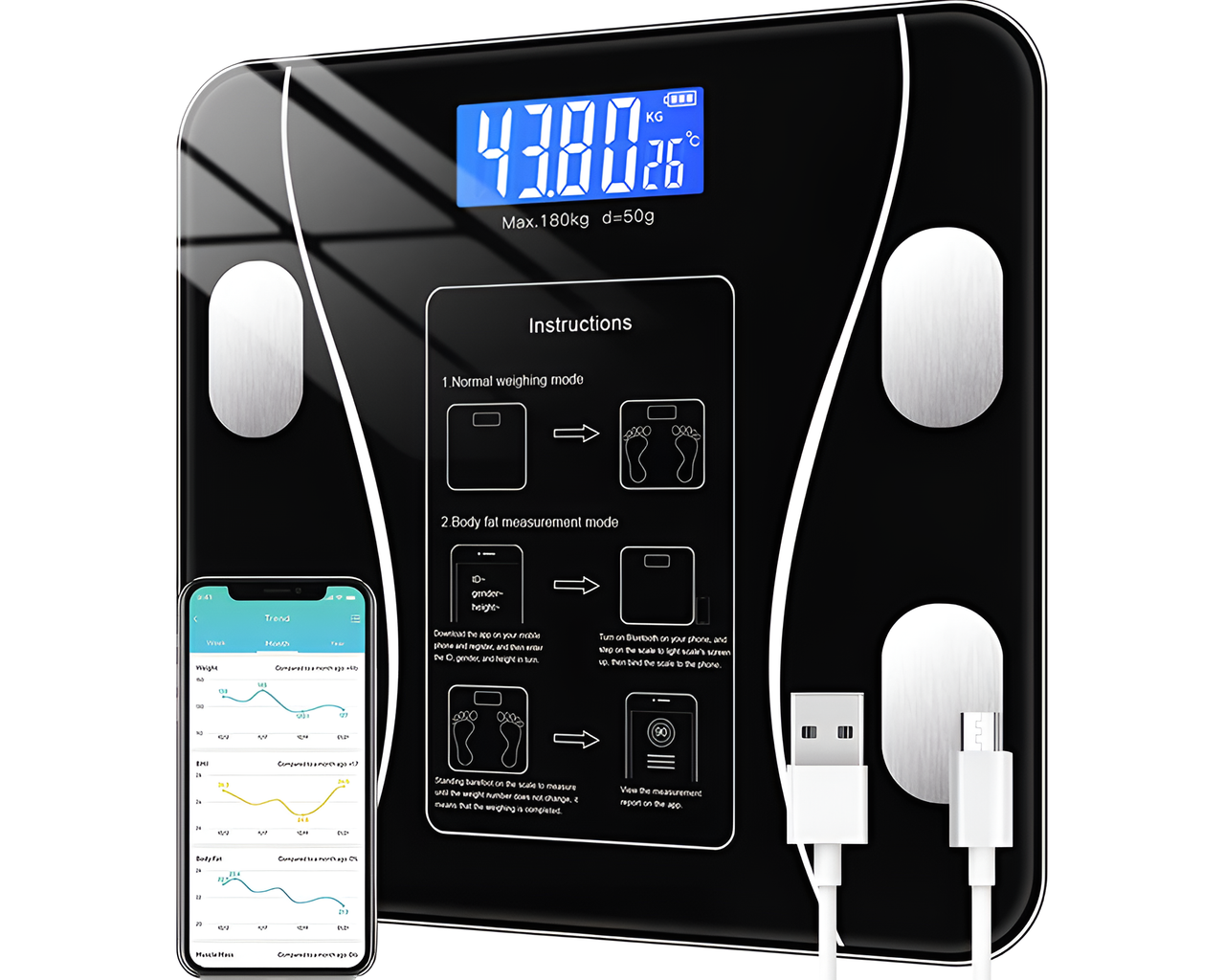Bathroom Scales Bluetooth Body Fat Scale