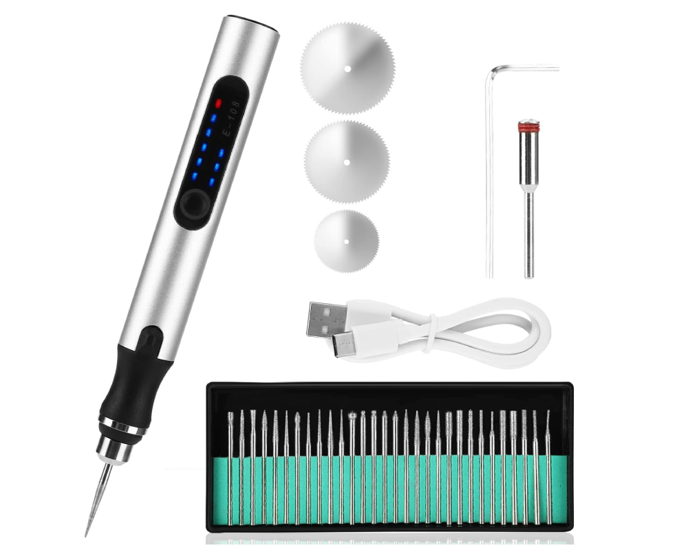 Engraving pen with USB cable