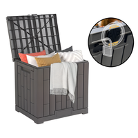 Thumbnail for Gardeon Outdoor Storage Box Container Lockable Indoor Garden Toy Tool Shed Grey