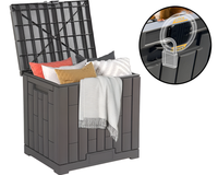 Thumbnail for Gardeon Outdoor Storage Box Container Lockable Indoor Garden Toy Tool Shed Grey