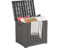 Thumbnail for Gardeon Outdoor Storage Box Container Lockable Indoor Garden Toy Tool Shed Grey