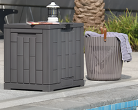 Thumbnail for Gardeon Outdoor Storage Box Container Lockable Indoor Garden Toy Tool Shed Grey