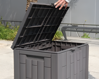 Thumbnail for Gardeon Outdoor Storage Box Container Lockable Indoor Garden Toy Tool Shed Grey