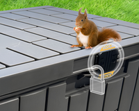 Thumbnail for Gardeon Outdoor Storage Box Container Lockable Indoor Garden Toy Tool Shed Grey