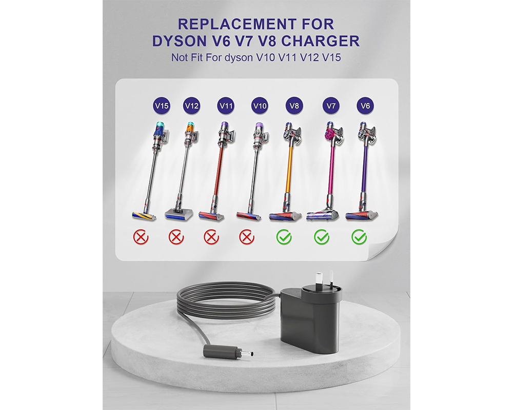 Charger for Dyson V6, V7, V8, DC59, DC58, DC61, DC62 AU NZ Plug