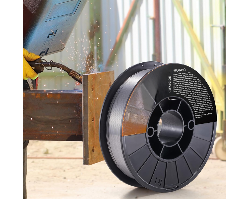 MIG welding wire spool with vacuum-sealed packaging