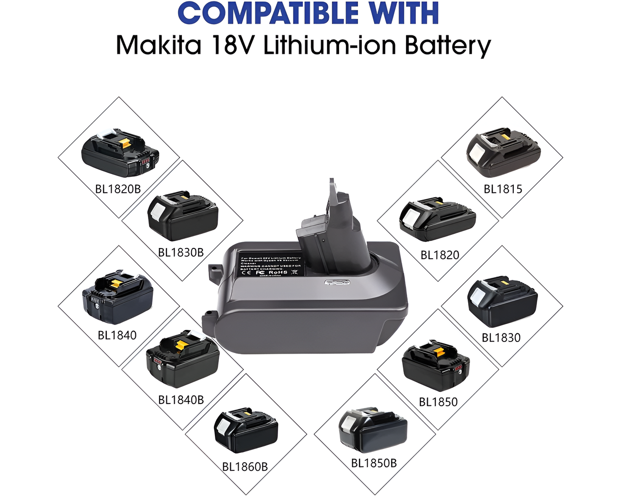 Adapter for Dyson V6 Battery
