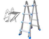Thumbnail for 4M Multipurpose Telescopic Foldable Ladder with Platform