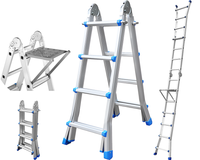 Thumbnail for 4M Multipurpose Telescopic Foldable Ladder with Platform