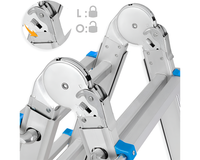 Thumbnail for 4M Multipurpose Telescopic Foldable Ladder with Platform