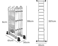 Thumbnail for Telescopic ladder Extension Ladder 3.6M