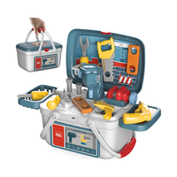 Thumbnail for Carpenter Toy Tool Set showing wrench and wooden parts