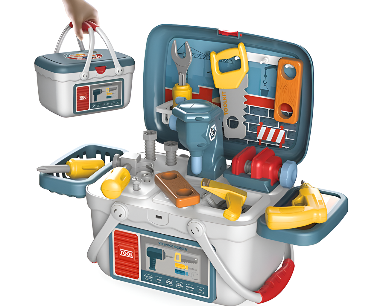 Carpenter Toy Tool Set compact storage mode