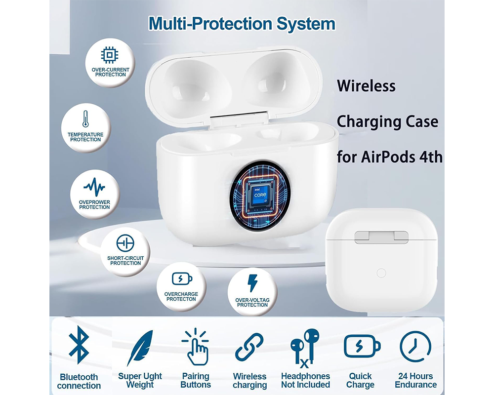 Replacement Wireless Charging Case for AirPods 4