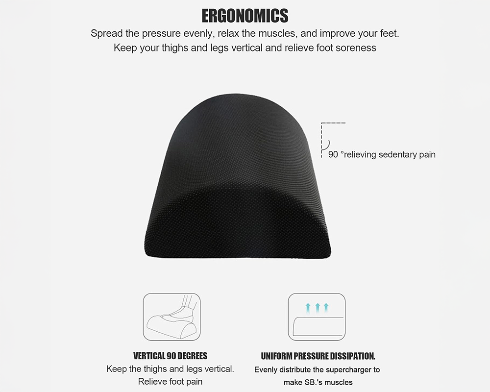 High Density Foam Foot Rest - Black