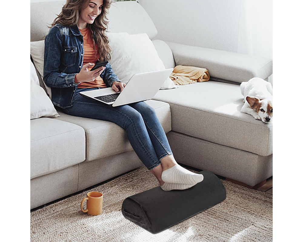 High Foot Rests High Density Foam Foot Rest Under Desk Black Grey – Homyspire
