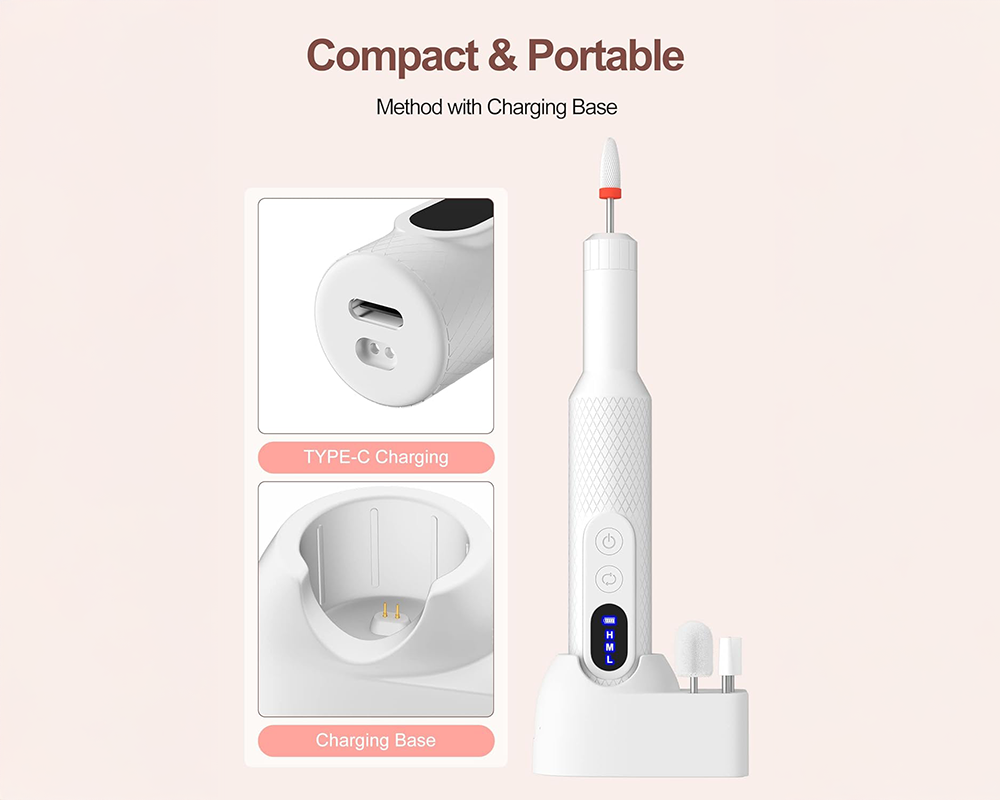 Electric Nail File Drill Manicure Set Rechargeable